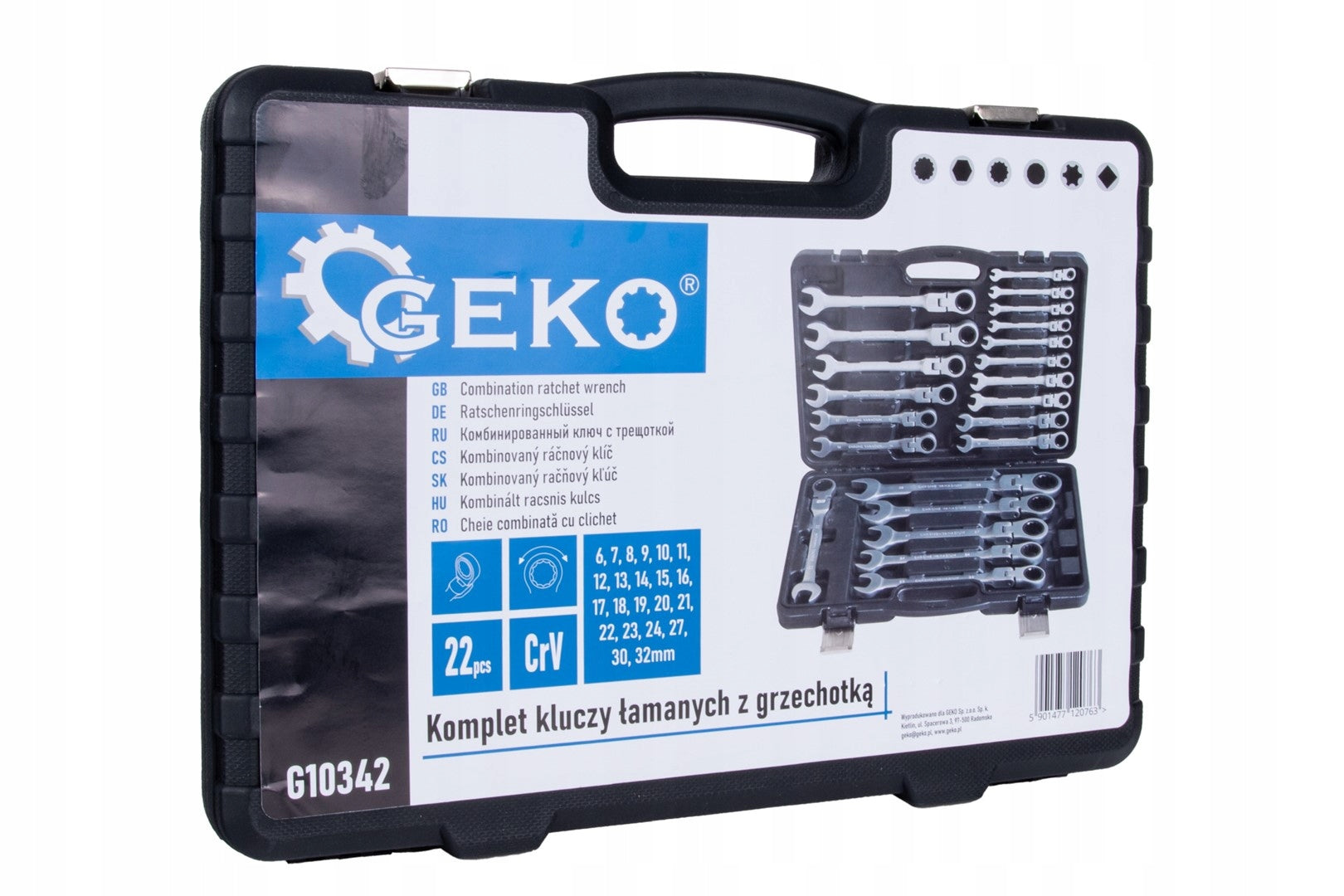 SET OF BROKEN KEYS WITH RATCHET 6-32mm 22cz Brand Geko
