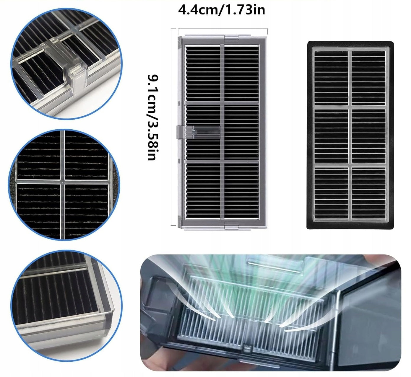 SET OF BRUSH FILTERS BAGS FOR DREAME X40 ULTRA COMPLETE / X40 PRO / L40 Packaging status original