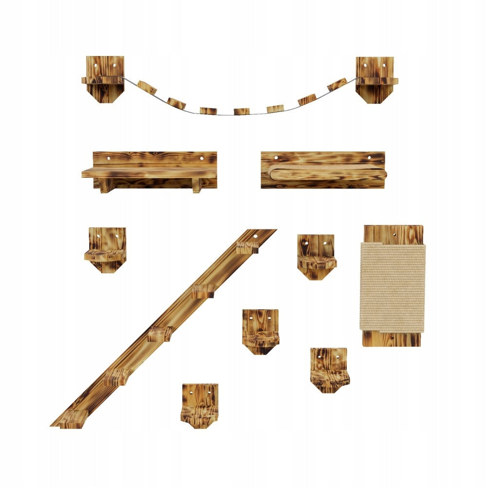 SET OF CAT SHELF QLS TAN Shape rectangular
