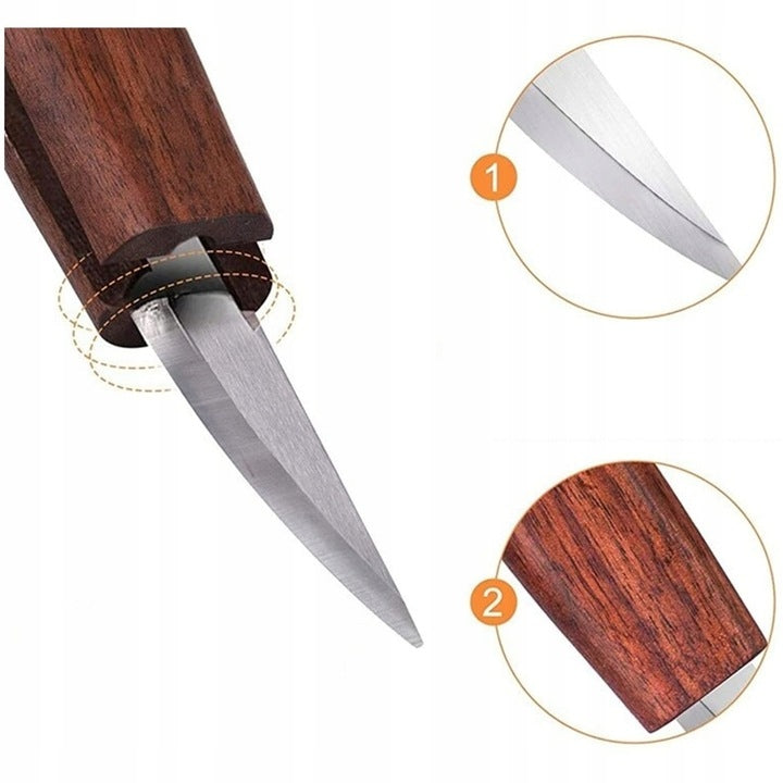 SET OF CHISELS FOR CARVING IN WOOD 16 ELEMENTS Handle type other