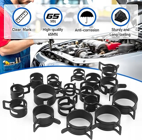 SET OF CLAMPS FOR SPRING HOSES 120 PCS 15 SIZES 6 TO 25 MM Manufacturer code 0013131688993