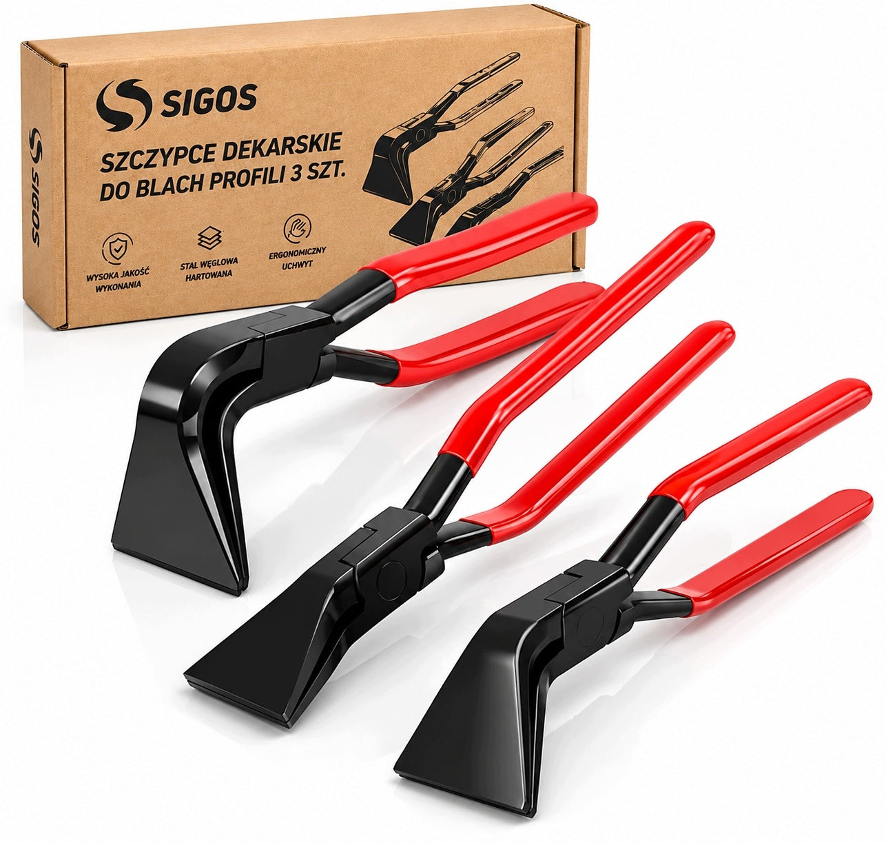 SET OF CLAMPS ROOFING PLIERS FOR PROFILE SHEETS SET OF 3 PCS. 45' 90' 180'