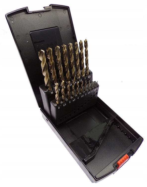 SET OF COBALT DRILL BITS FOR METAL INOX 1-13mm VIS HSS-E HSS-Co Packaging status original