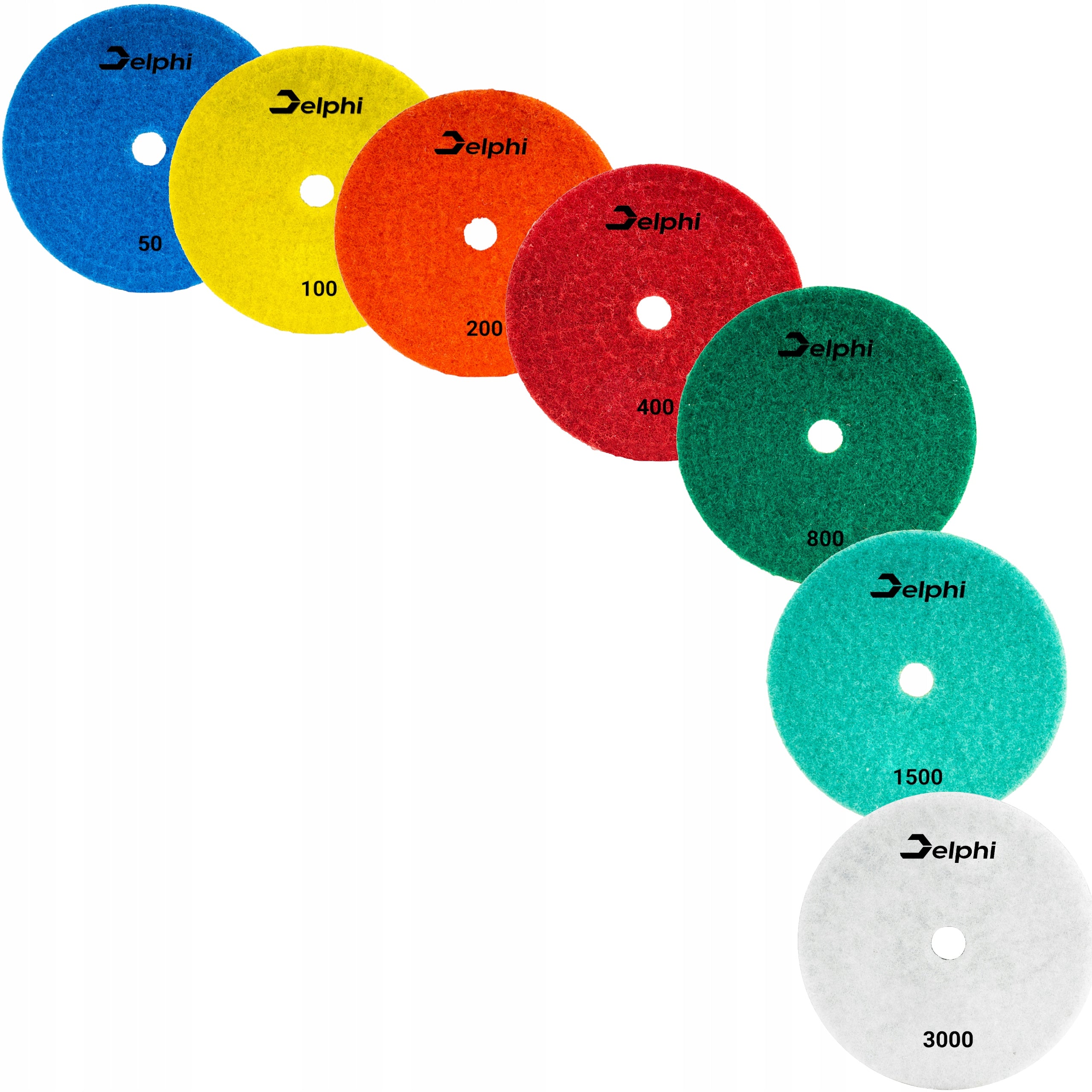 SET OF DIAMOND DISCS FOR GRINDING CERAMIC SINTER STONEWARE POLISHING Manufacturer code TARCZE DO SZLIFOWANIA GRESU PŁYTEK NA SUCHO