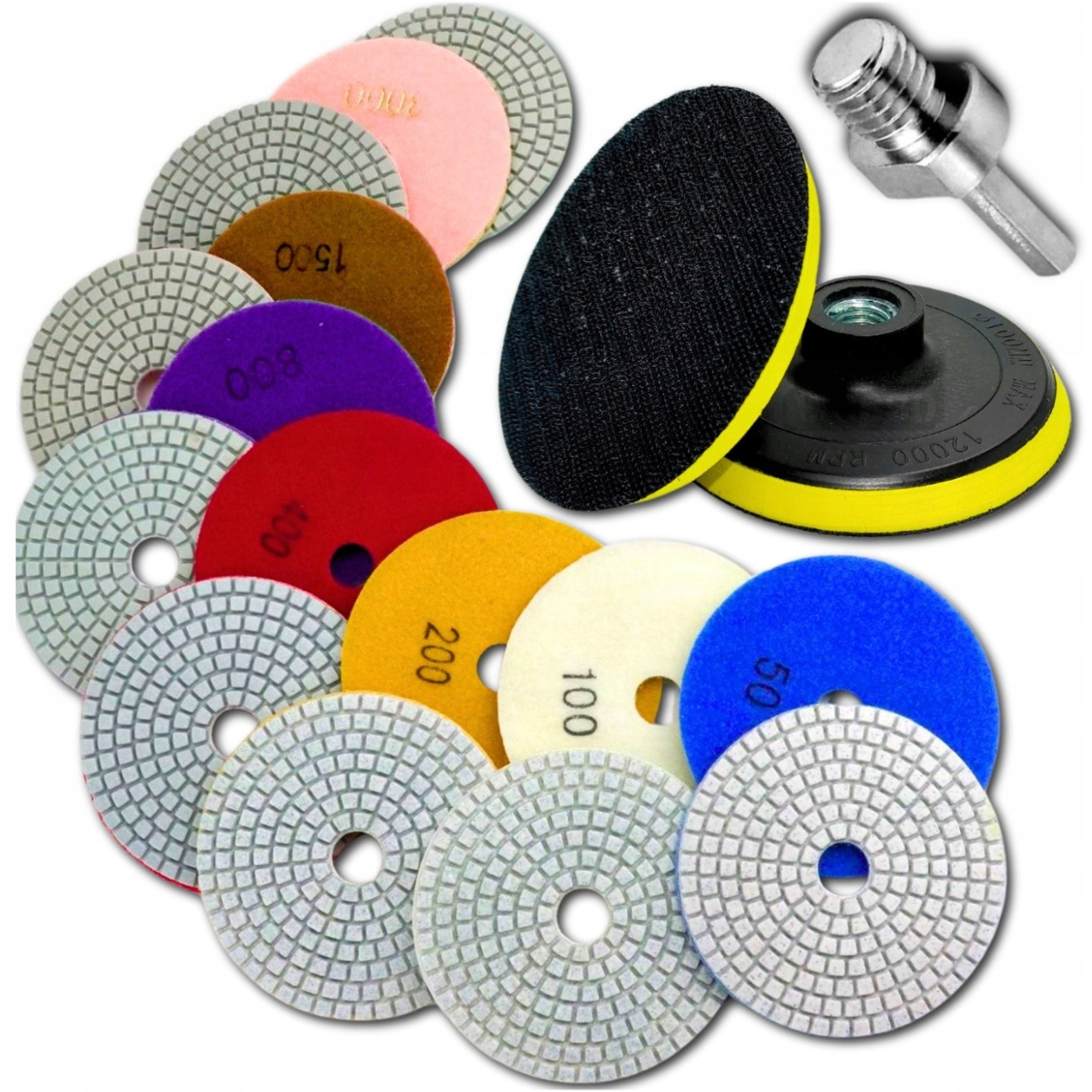 SET OF DIAMOND DISCS FOR GRINDING CERAMIC SINTER STONEWARE POLISHING