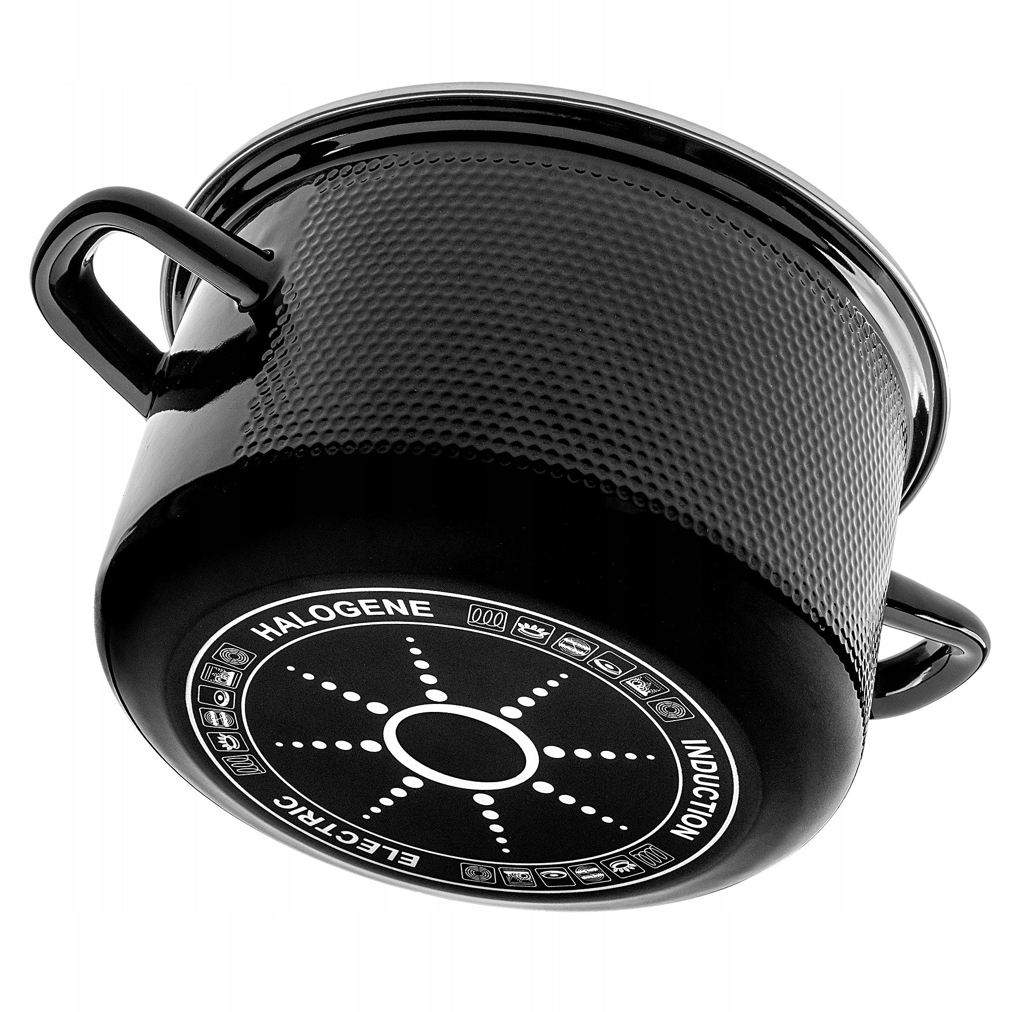 SET OF ENAMEL POTS SET 8EL GAS INDUCTION TRADITIONAL + LIDS Manufacturer code K10572