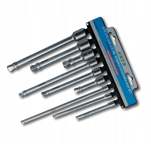 SET OF EXTENSIONS 1/4 3/8 1/2 TILTING 9PCS HONITON