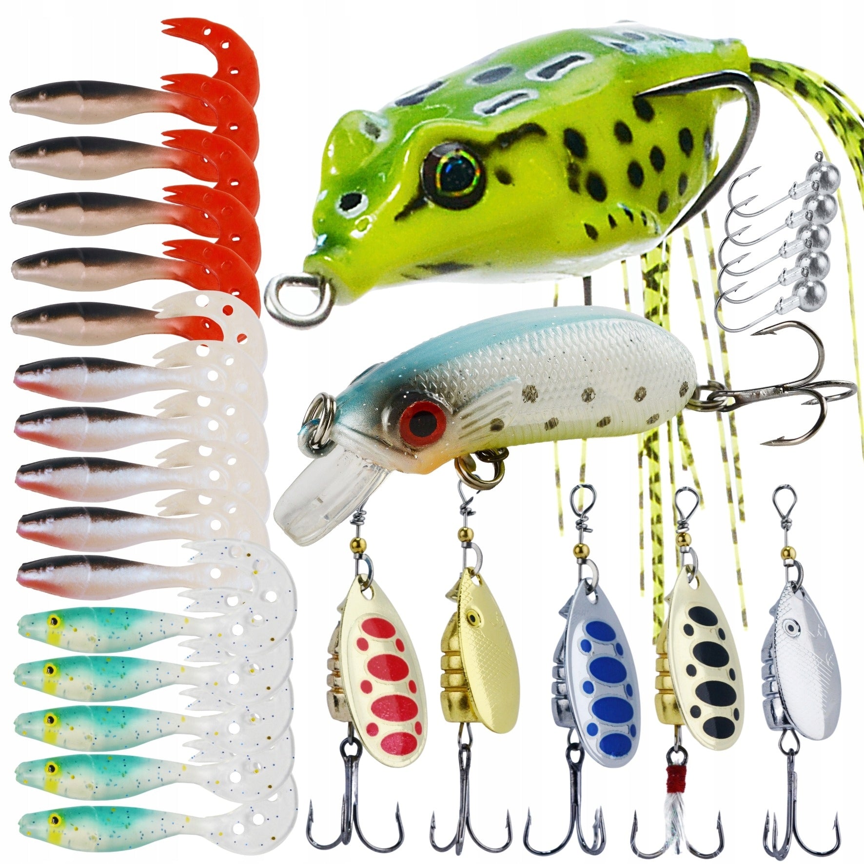 SET OF FISHING ACCESSORIES FLOAT GROUND SPINNING BOX ALL HOKKAIDO Model ZESTAW33