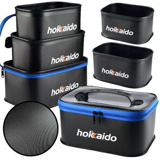 SET OF FISHING CONTAINERS FEEDER BOX 3IN1 BAIT CONTAINER HOKKAIDO