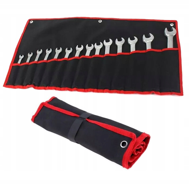 SET OF FLAT EYE WRENCHES 14 PCS 8-24mm CRV KEYS IN FLAT COVER Key type combination