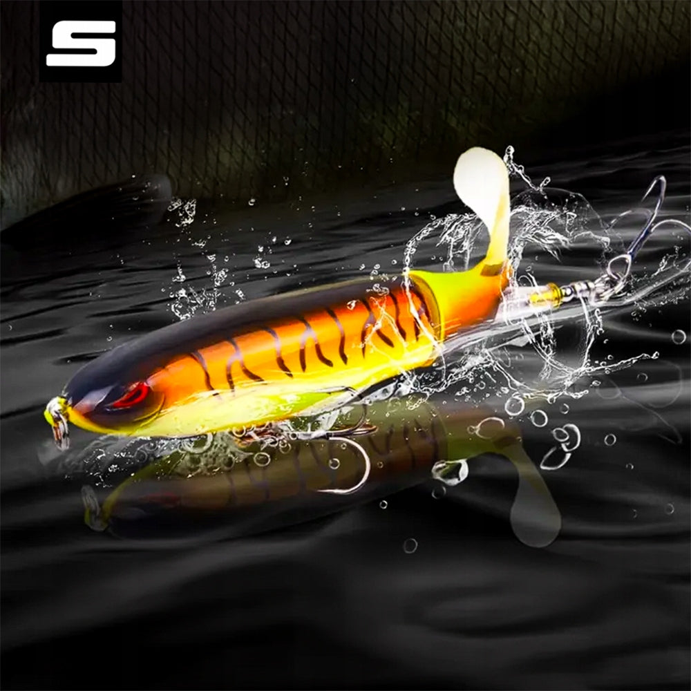 SET OF FLOATING WOBBLERS WITH ROTATING FIN SAHIDO FIZZ SPLASH SET Fishing method spinning