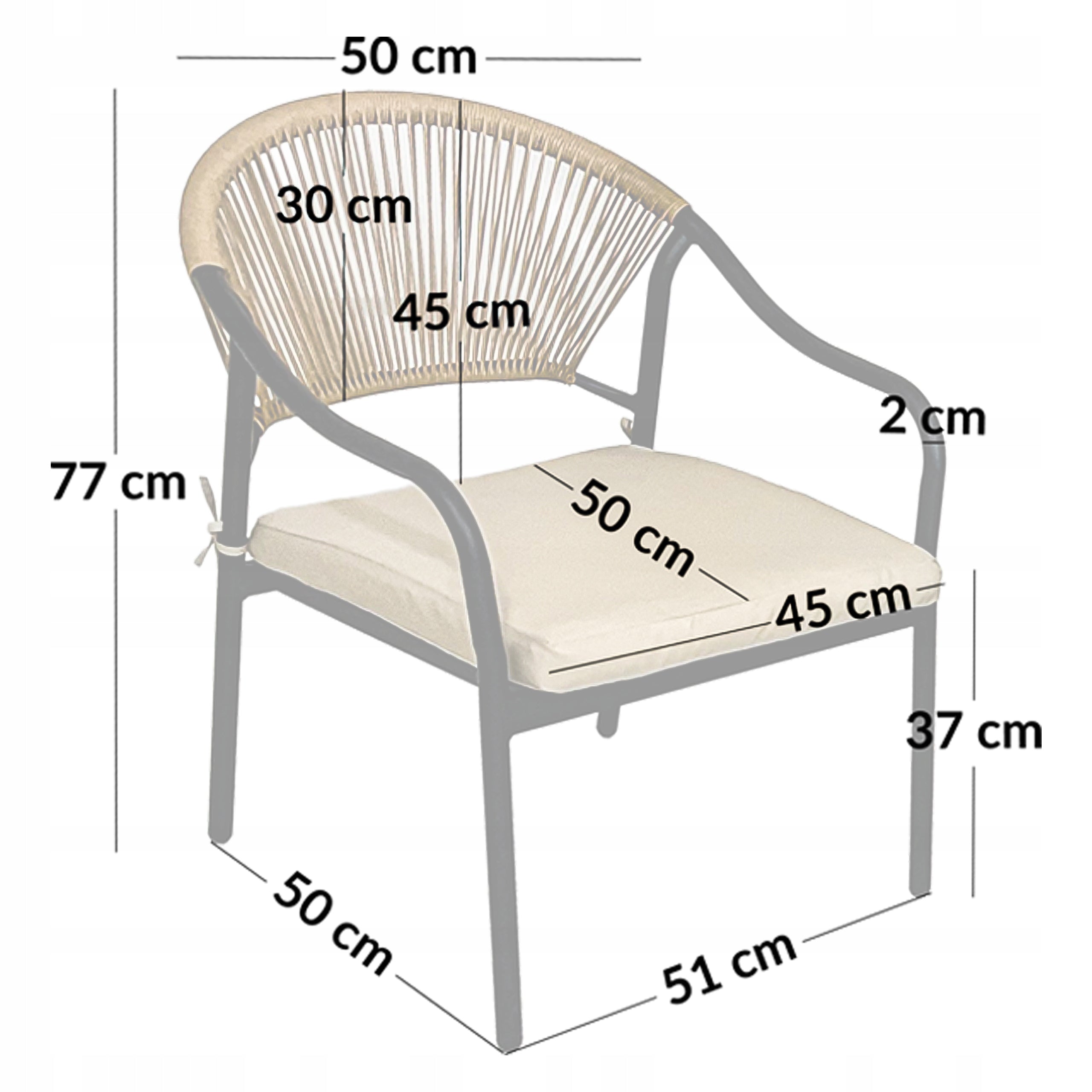 SET OF FURNITURE FOR THE GARDEN OF THE DINNER TERRACE RATTAN 4 OS MODENA PRO BEIGE Color beige
