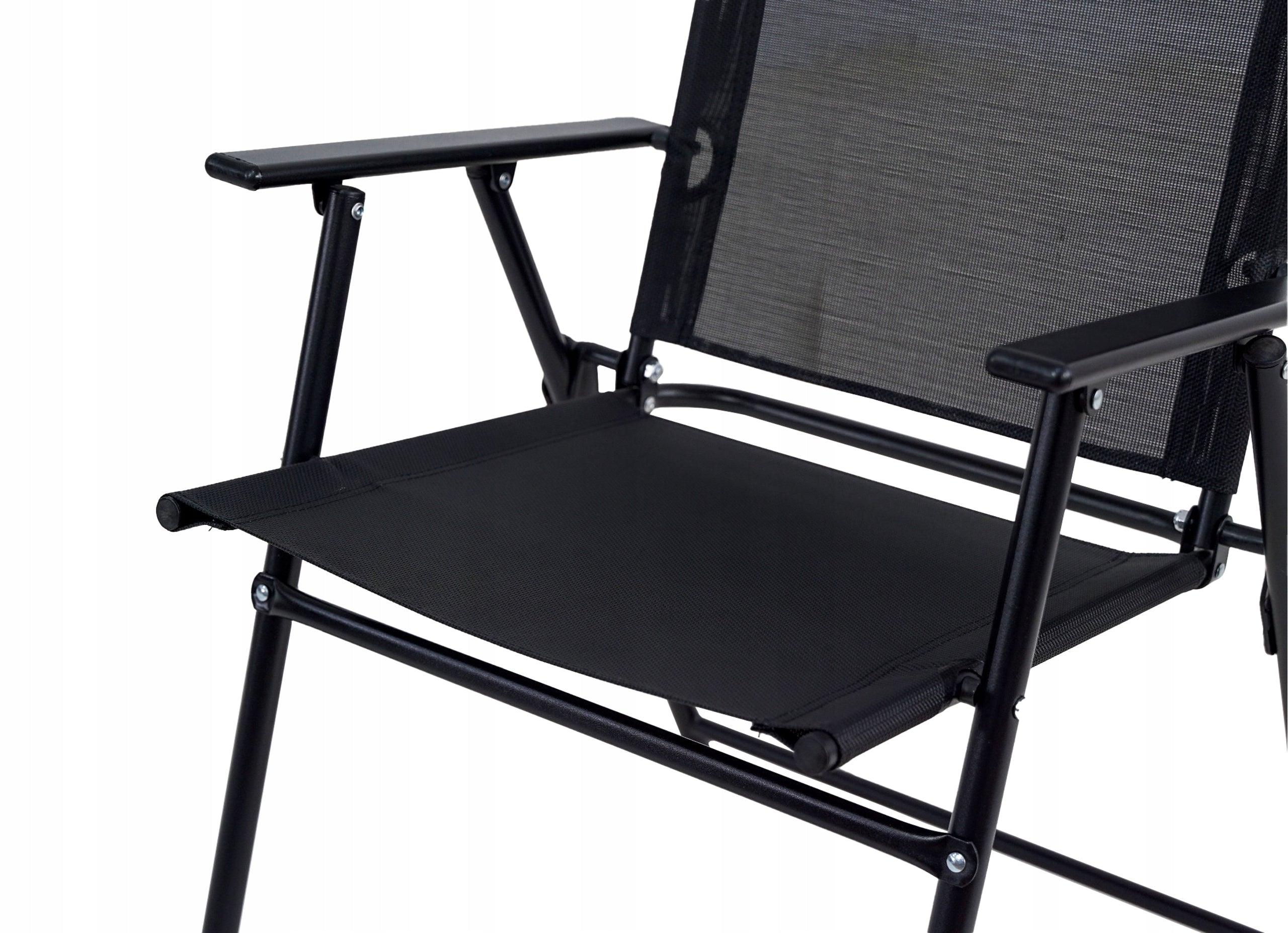 SET OF GARDEN FURNITURE BALCONY GARDEN TERRACE TABLE UMBRELLA CHILE 4OS BLACK Line zestaw mebli ogrodowych na taras