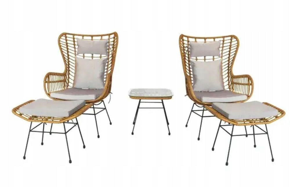 SET OF GARDEN FURNITURE BOHO ARMCHAIRS TABLE SET LEISURE EAN (GTIN) 5904041310737