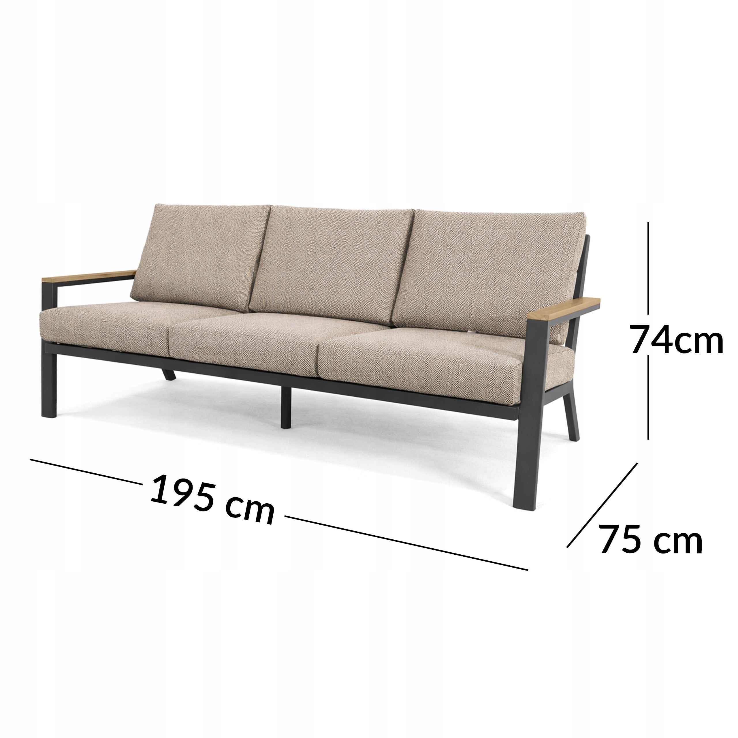 SET OF GARDEN FURNITURE PREM ALUMINUM TERRACE LOGS WARM BEIGE Manufacturer kontrasto