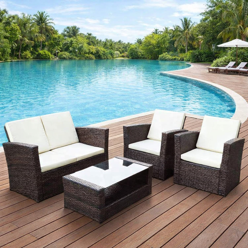 SET OF GARDEN FURNITURE SOFA, 2 ARMCHAIRS, TABLE Manufacturer code 20044