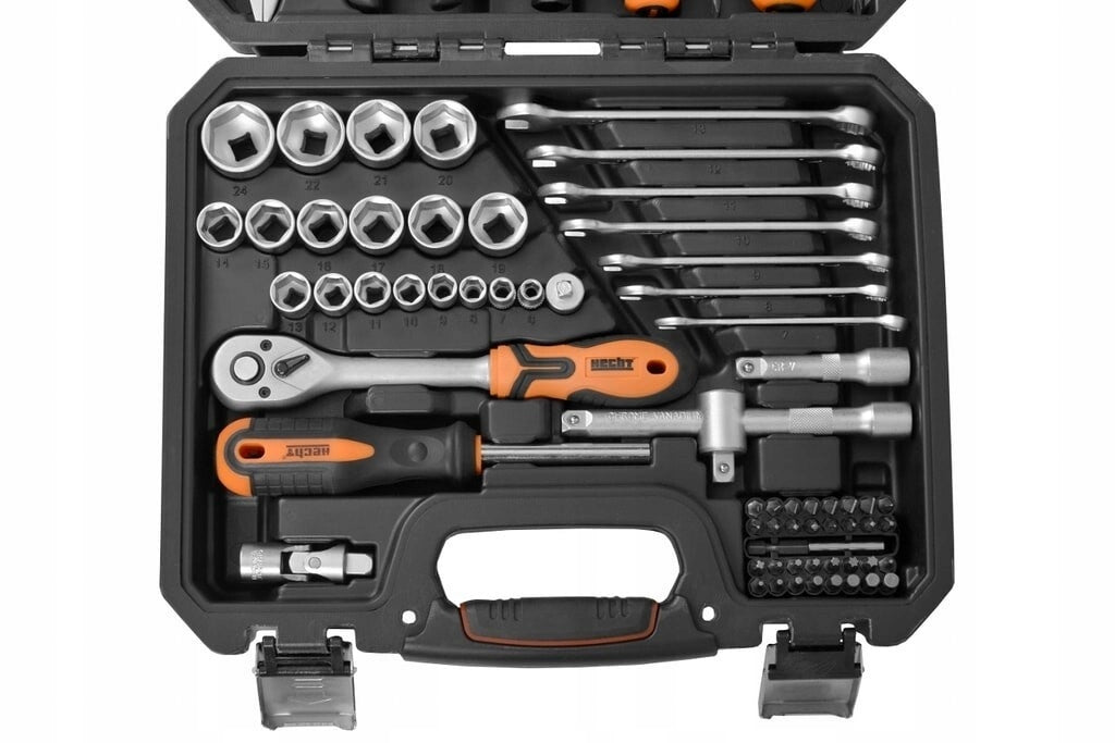 SET OF HAND TOOLS FOR WORKSHOP HECHT 2076 76 PCS + SUITCASE Brand Hecht