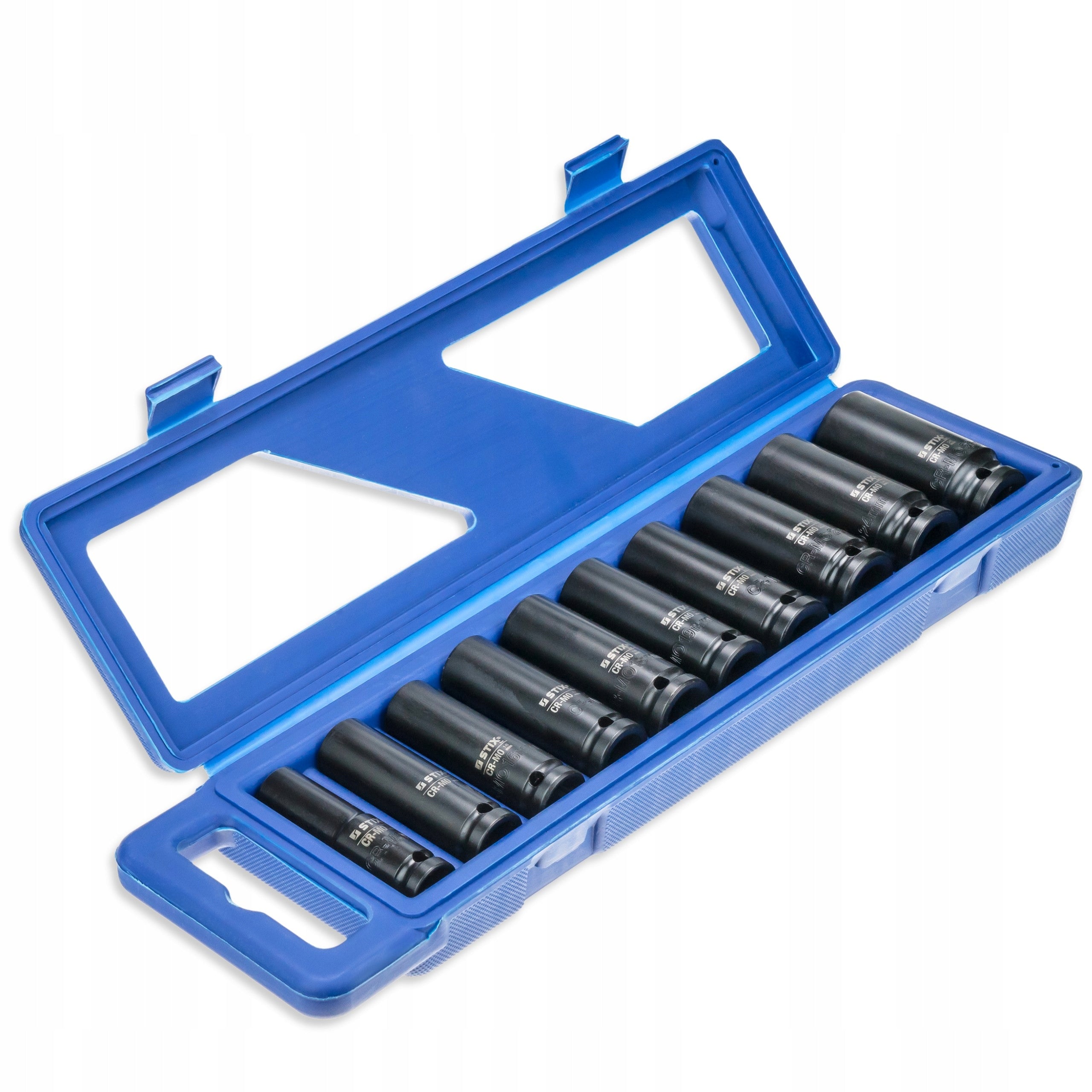 SET OF IMPACT SOCKETS LONG 1/2 13 15 16 17 18 19 21 22 24 26 MM STIX Brand Stix