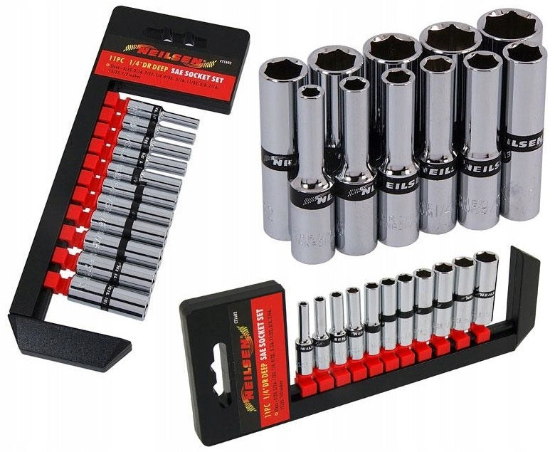 SET OF INCH SOCKETS 1/4 LONG SOCKETS LONG INCH WRENCHES 5/32-1/2 EAN (GTIN) 5060028096022