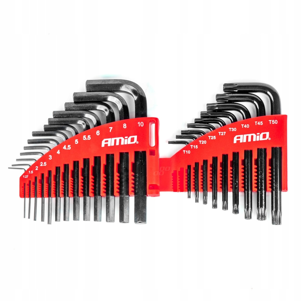 SET OF KEYS ALLEN KEYS TORX HEX STEEL BLACK 22 PIECES ORGANIZER Key type hex key