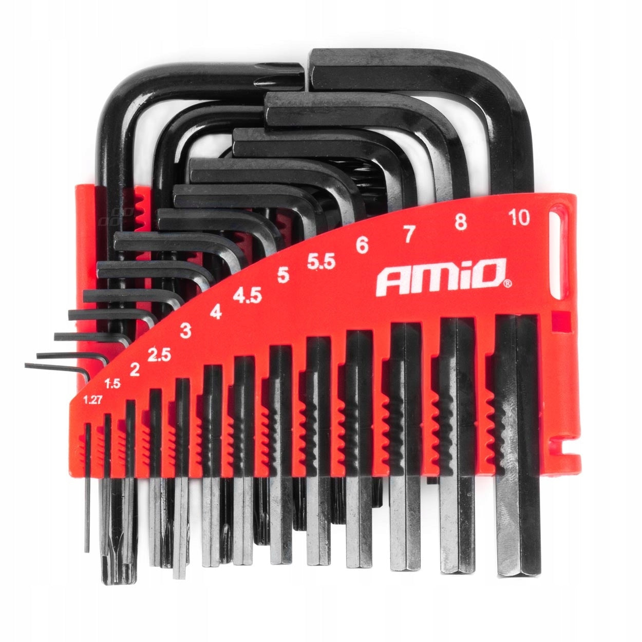 SET OF KEYS ALLEN KEYS TORX HEX STEEL BLACK 22 PIECES ORGANIZER Manufacturer code 04297