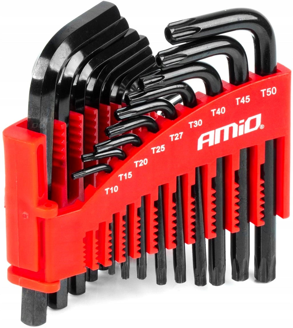 SET OF KEYS ALLEN KEYS TORX HEX STEEL BLACK 22 PIECES ORGANIZER