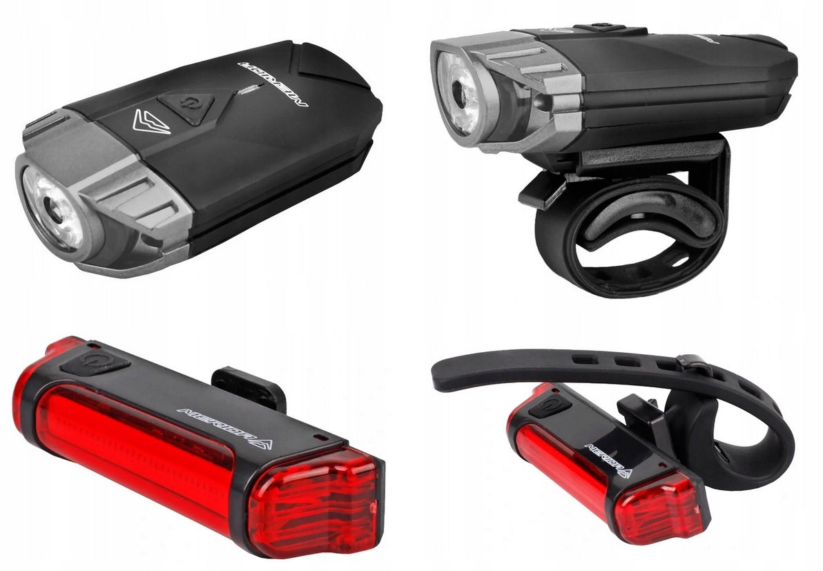 SET OF LIGHTS MERIDA MOTHRA SET 300lm HL-MD00010 Front + Rear Brand Merida