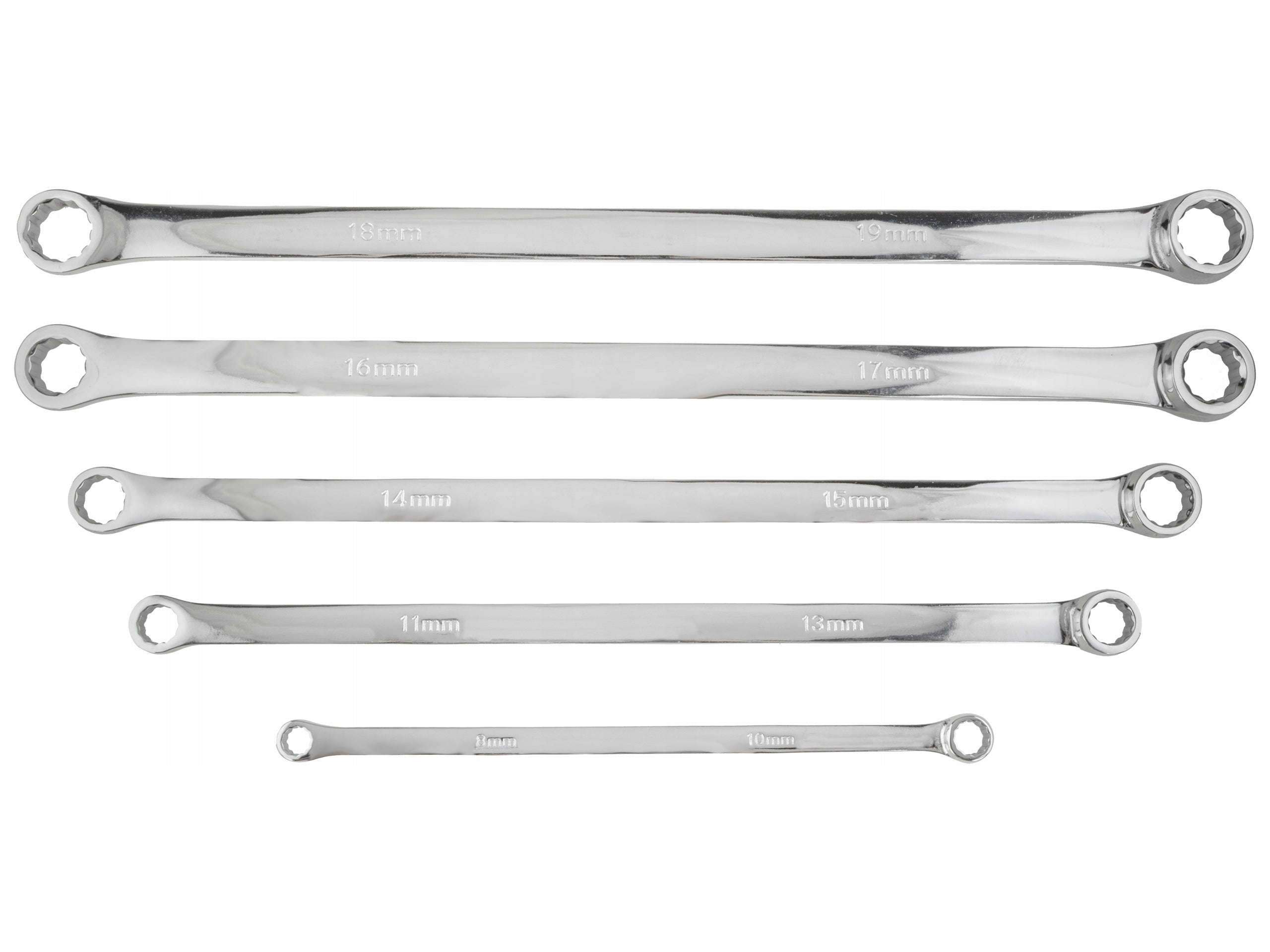 SET OF LONG STRAIGHT EYE WRENCHES FOR TENSIONERS 8-19 MM CR-V 5 EL. Key type box-end