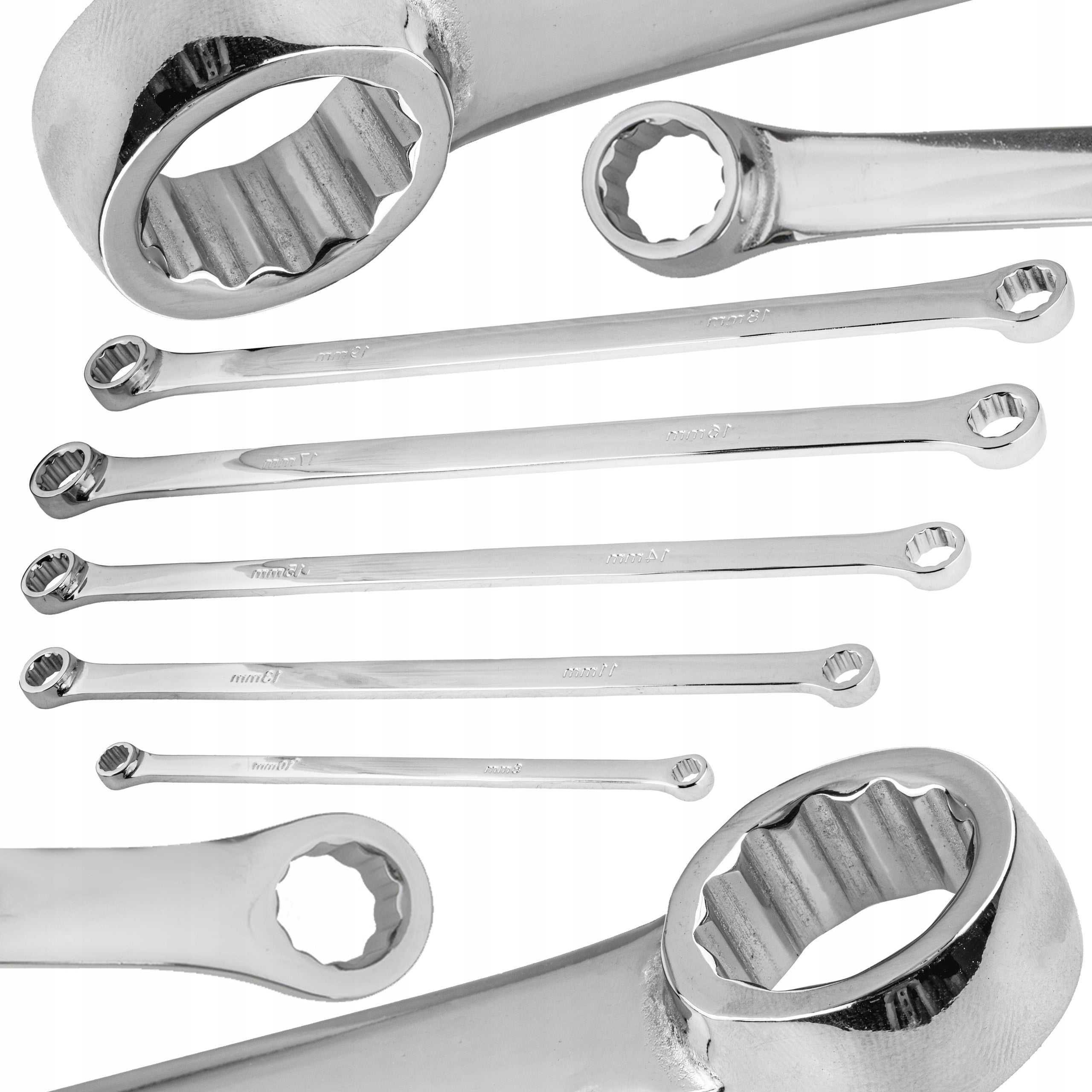 SET OF LONG STRAIGHT EYE WRENCHES FOR TENSIONERS 8-19 MM CR-V 5 EL.