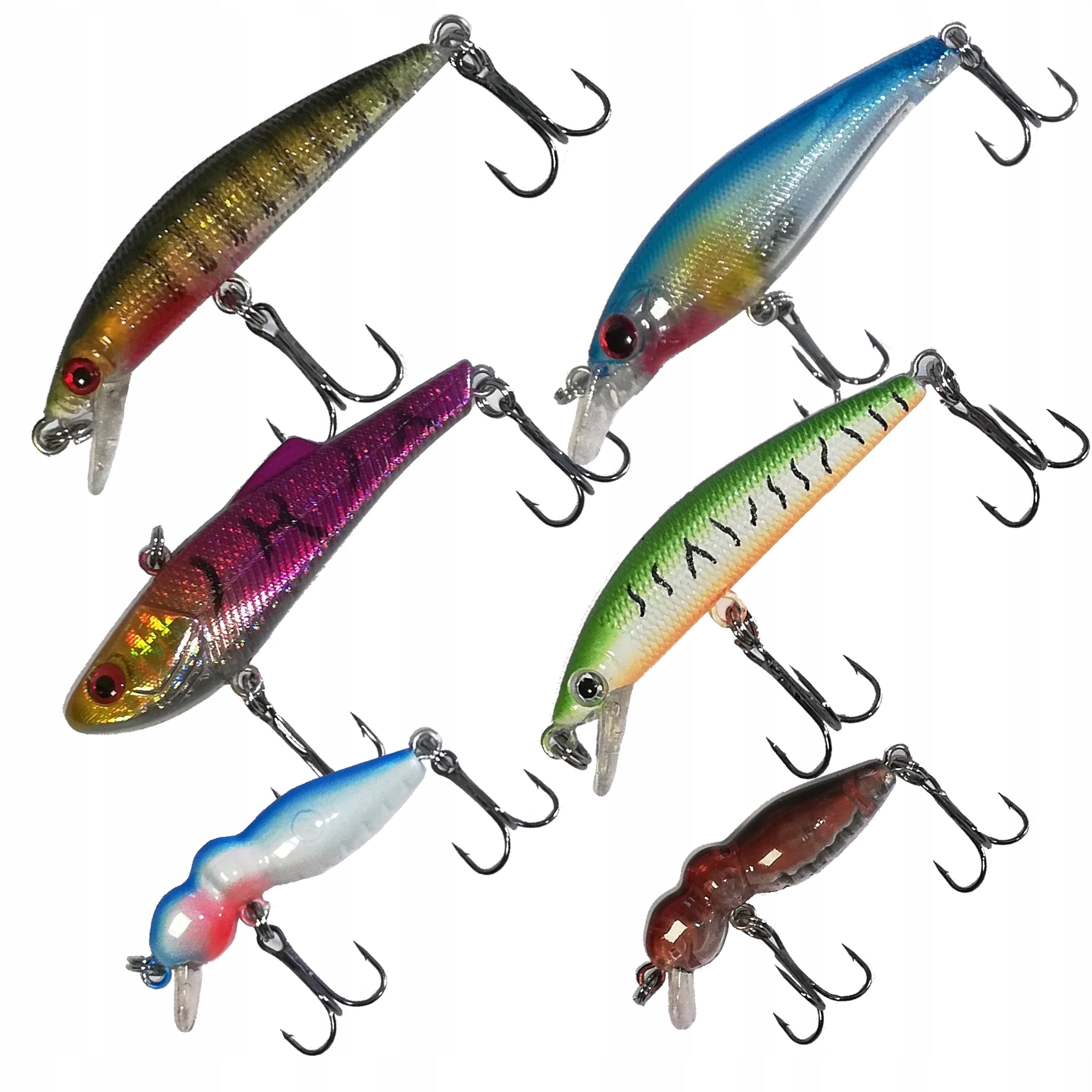 SET OF LURES FOR PIKE RUBBER SHEET STEEL 22E HOKKAIDO Model ZESTAW19