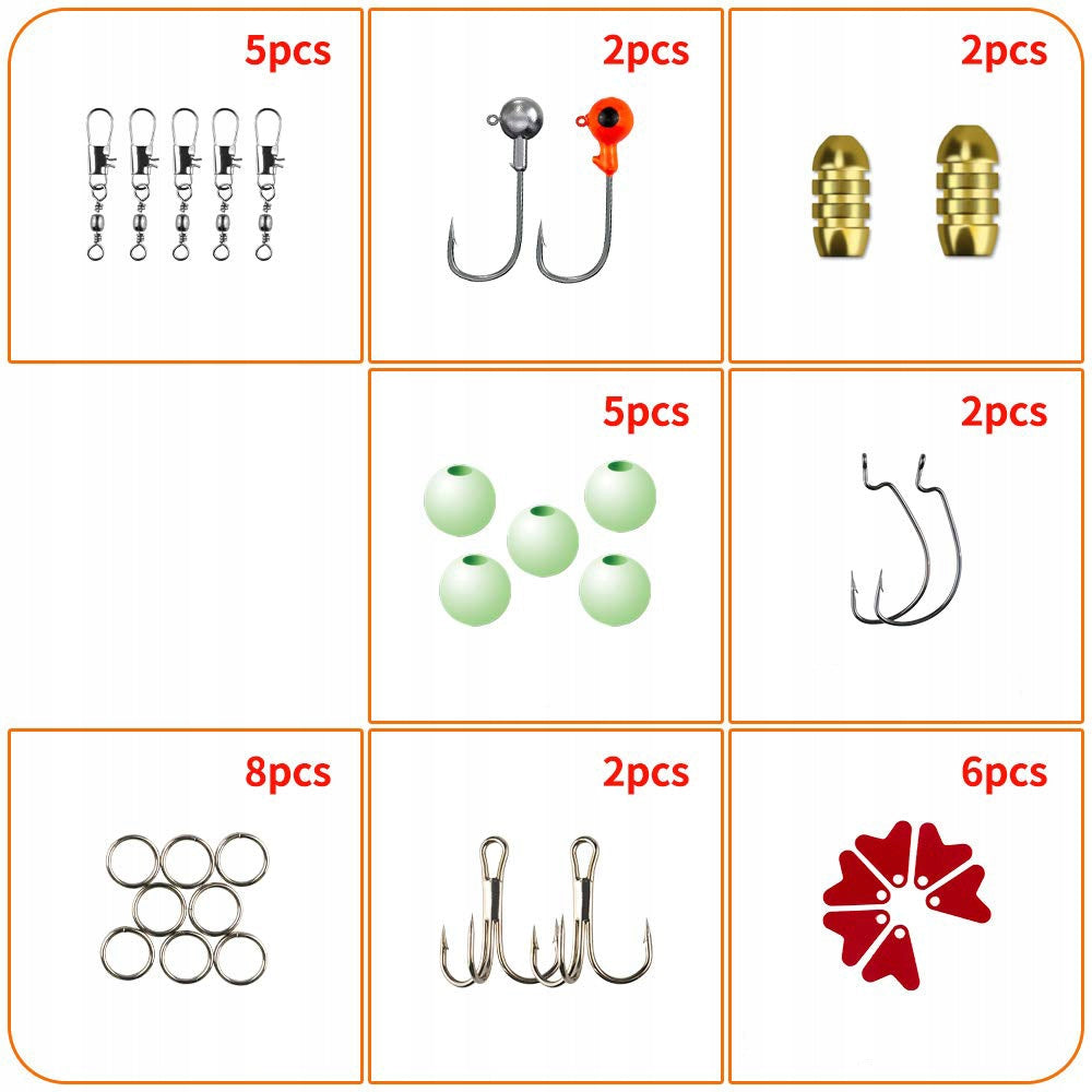 SET OF LURES for spinning 78pcs jaxon +BOX Fishing method spinning