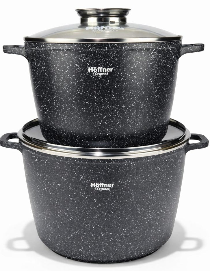 SET OF MARBLED POTS LARGE POT WITH LID 10L INDUCTION POT 6,2L Manufacturer code GARNKI HF-7799