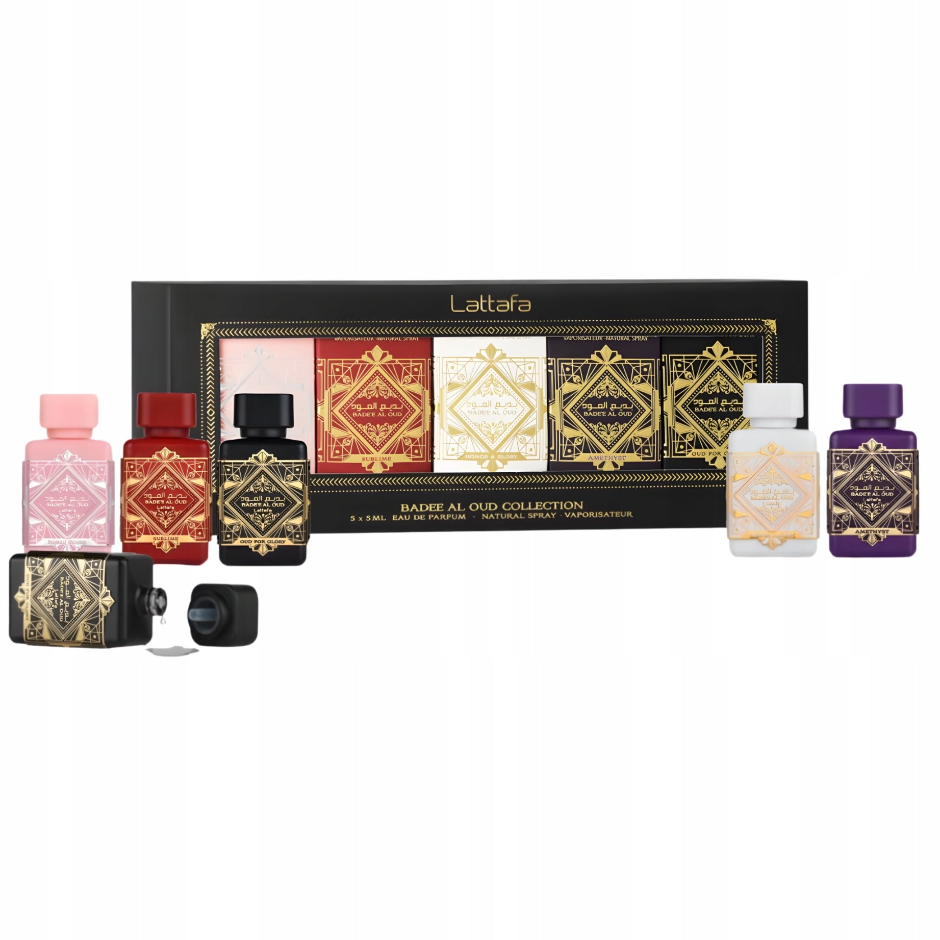 SET OF MINIATURE LATTAFA BADEE AL OUD MINI COLLECTION 5x 5ML