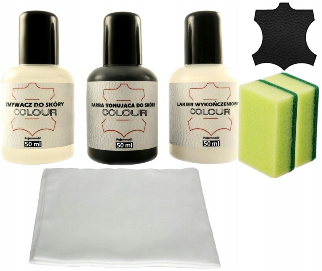 SET OF PAINTS FOR LEATHER RESTORATION OF UPHOLSTERY HANDLEBARS