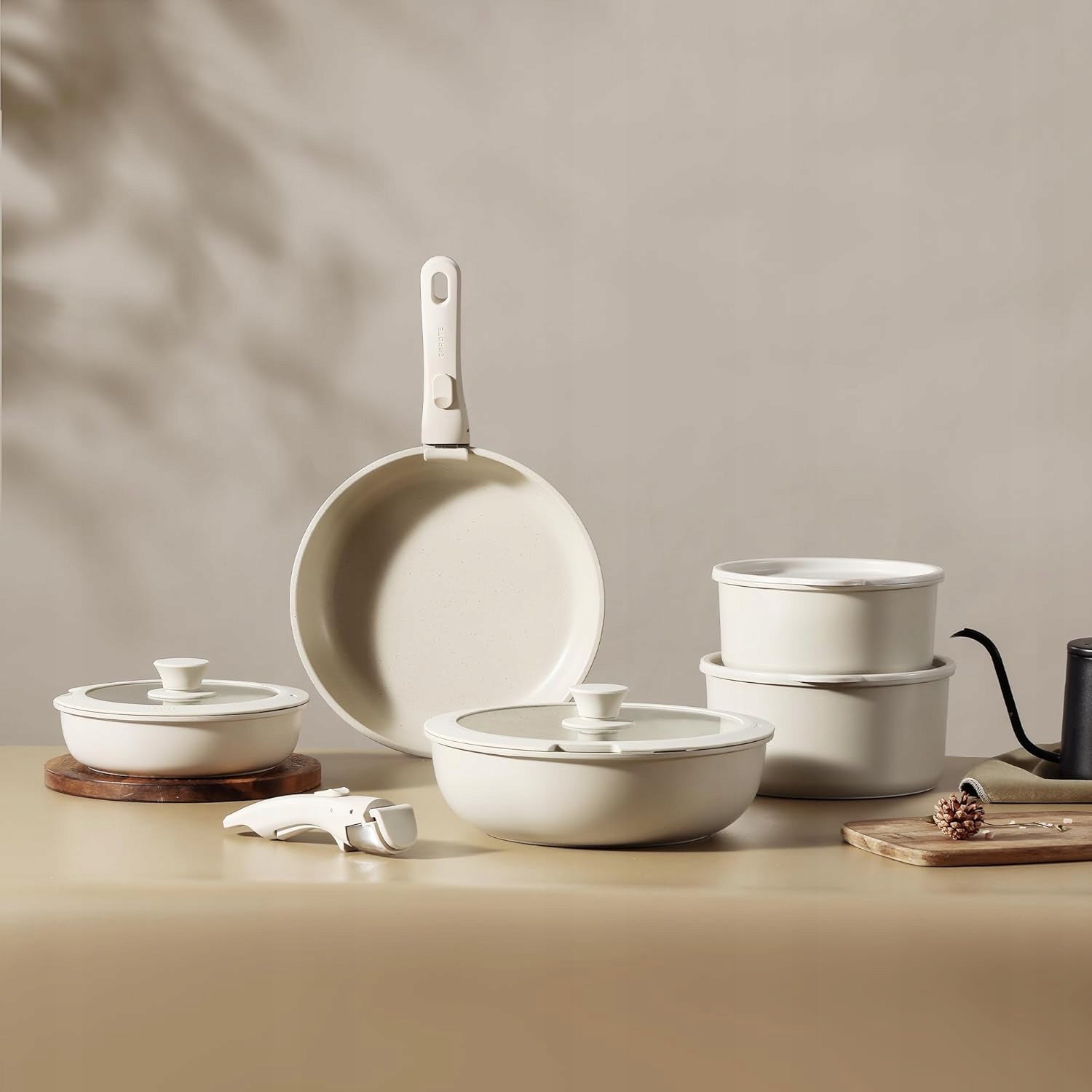 SET OF PANS AND POTS 15 elements 2x DETACHABLE HANDLE GAS INDUCTION Manufacturer code 6953221588281