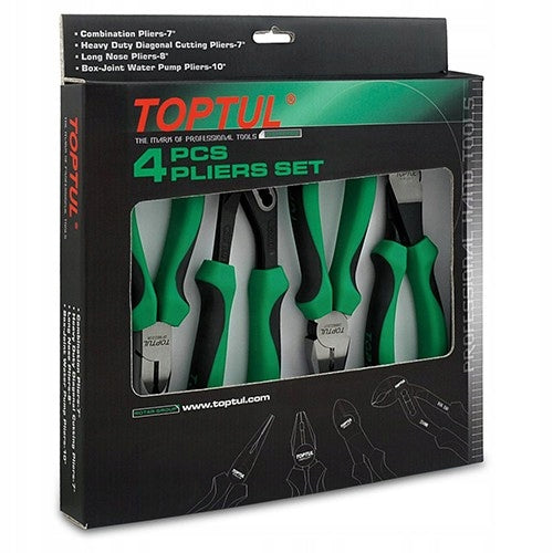 SET OF PLIERS ADJUSTABLE PLIERS UNIVERSAL CLIPPERS 4EL TOPTUL Brand Toptul