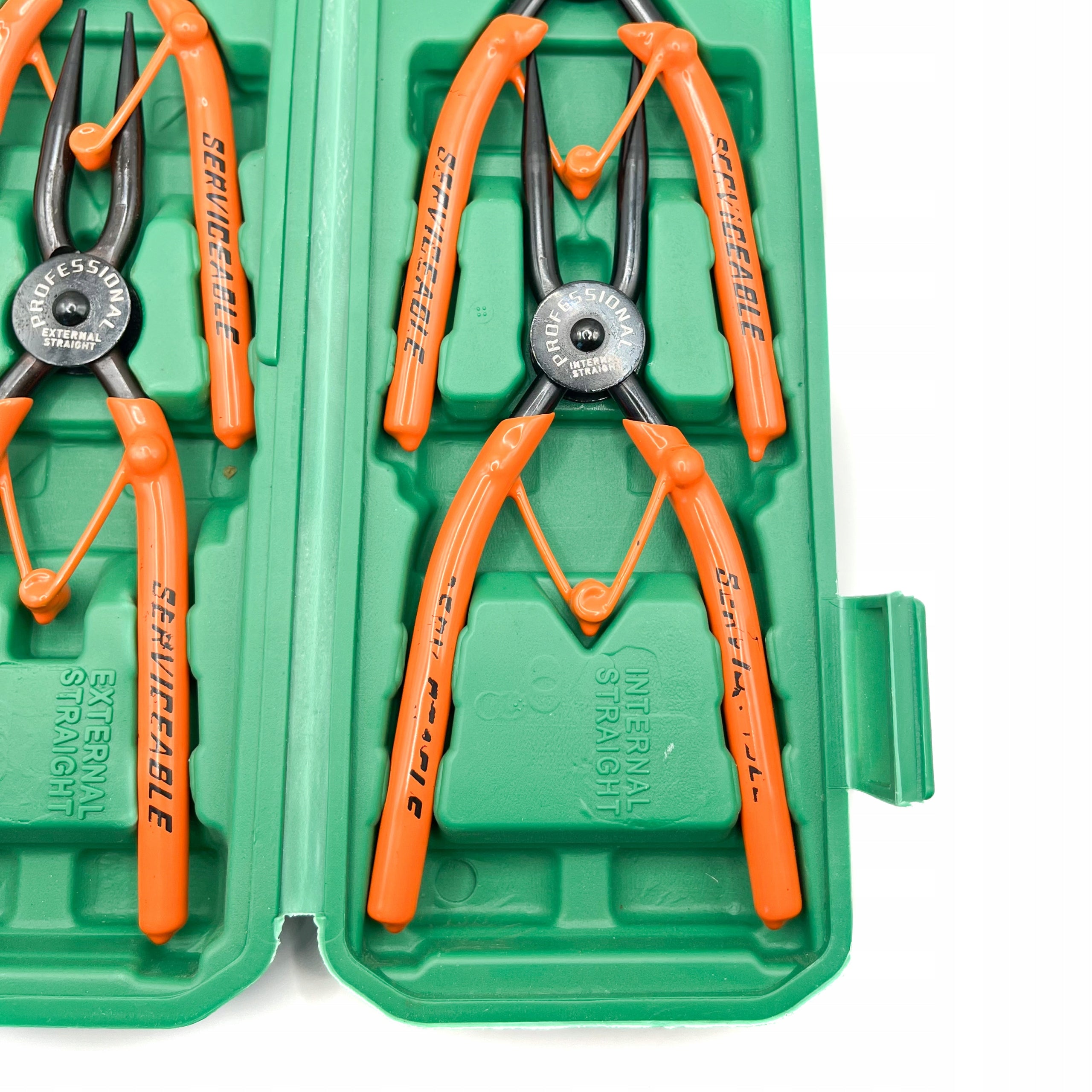 SET OF PLIERS FOR RINGS TYPE SEGER / SEEGER 4PCS. 180MM Kind ring pincers