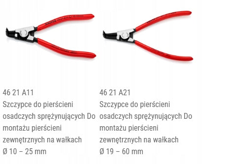 SET OF PLIERS FOR SEGER RINGS 8PCS KNIPEX Kind set