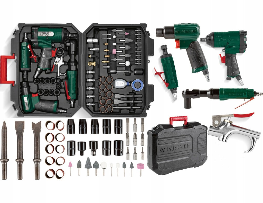 SET OF PNEUMATIC TOOLS PARKSIDE 71 ELEMENT WRENCH / GRINDER