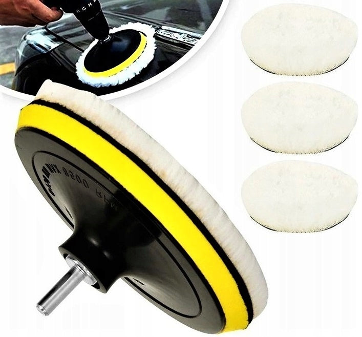 SET OF POLISHING FUR FOR PAINT PADS 5el. 125mm ADAPTER M14