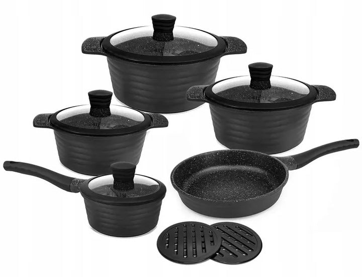 SET OF POTS 11 el MARBLE ZILNER INDUCTION 8513