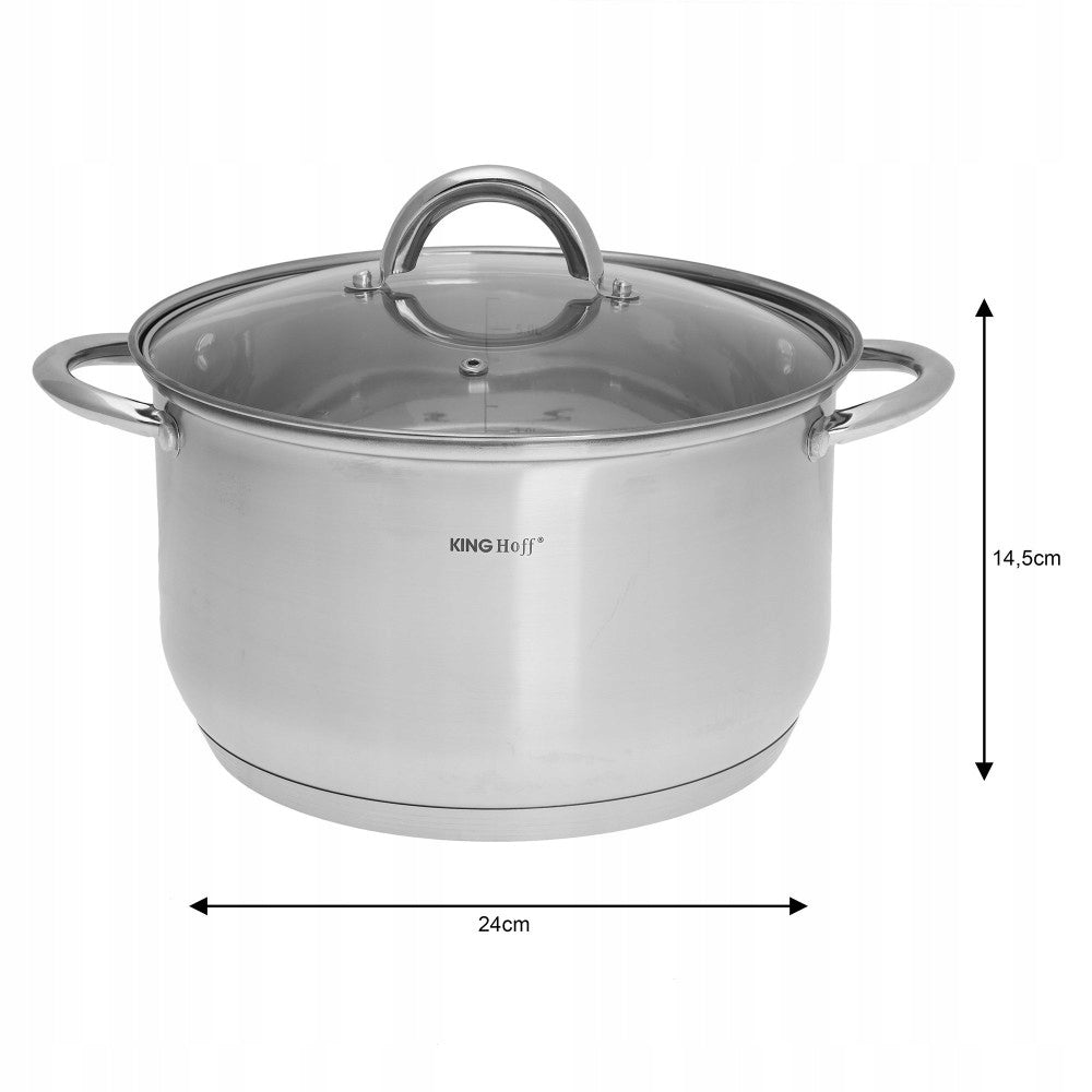SET OF POTS 6 el Pots LARGE Layered Bottom KING Hoff stainless steel Line inna