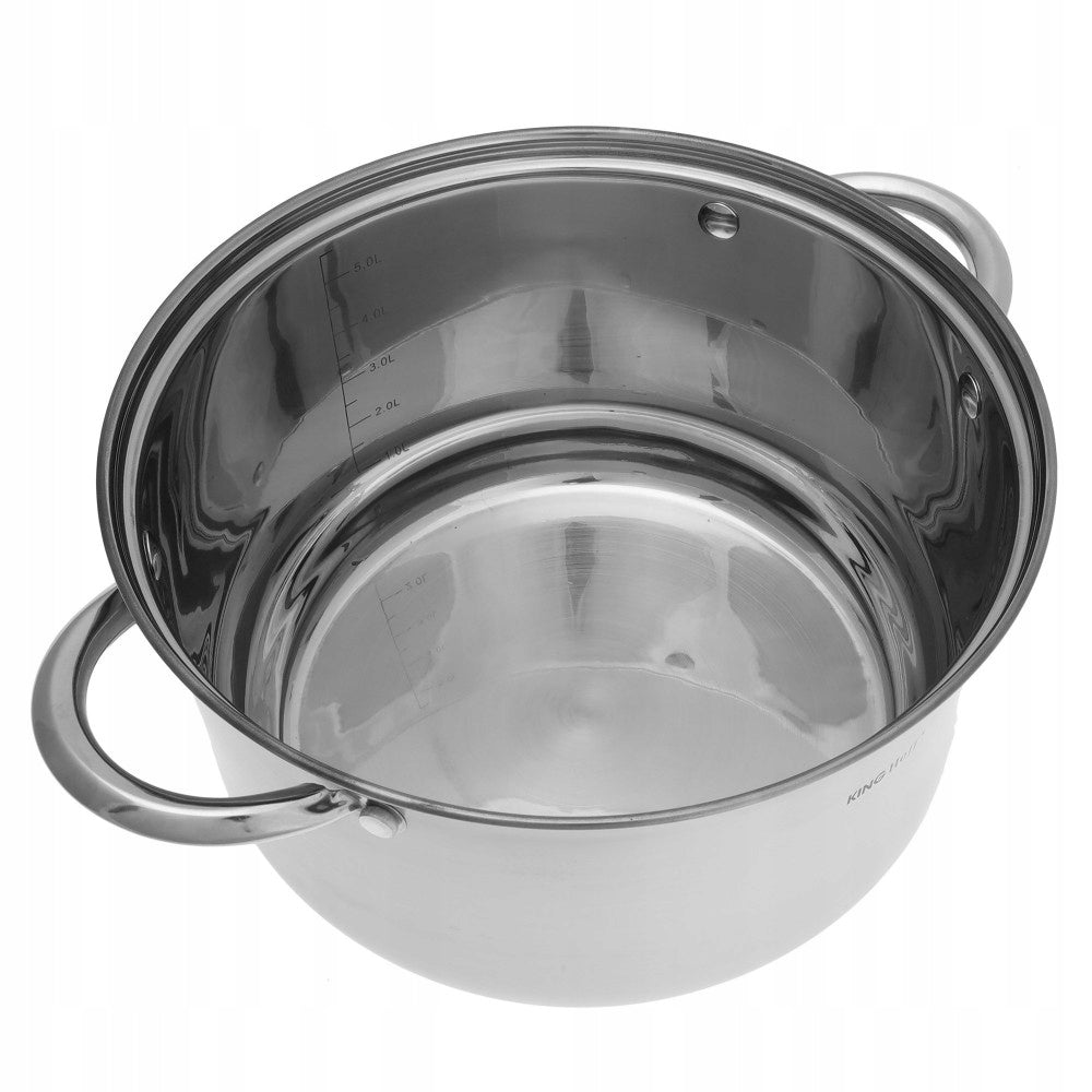 SET OF POTS 6 el Pots LARGE Layered Bottom KING Hoff stainless steel Material stainless steel