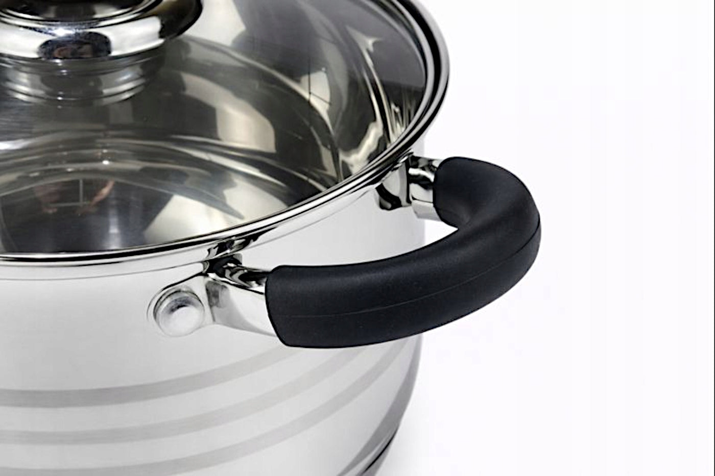 SET OF POTS FOR INDUCTION / GAS STAINLESS STEEL POTS SET OF 8 EL. Color silver