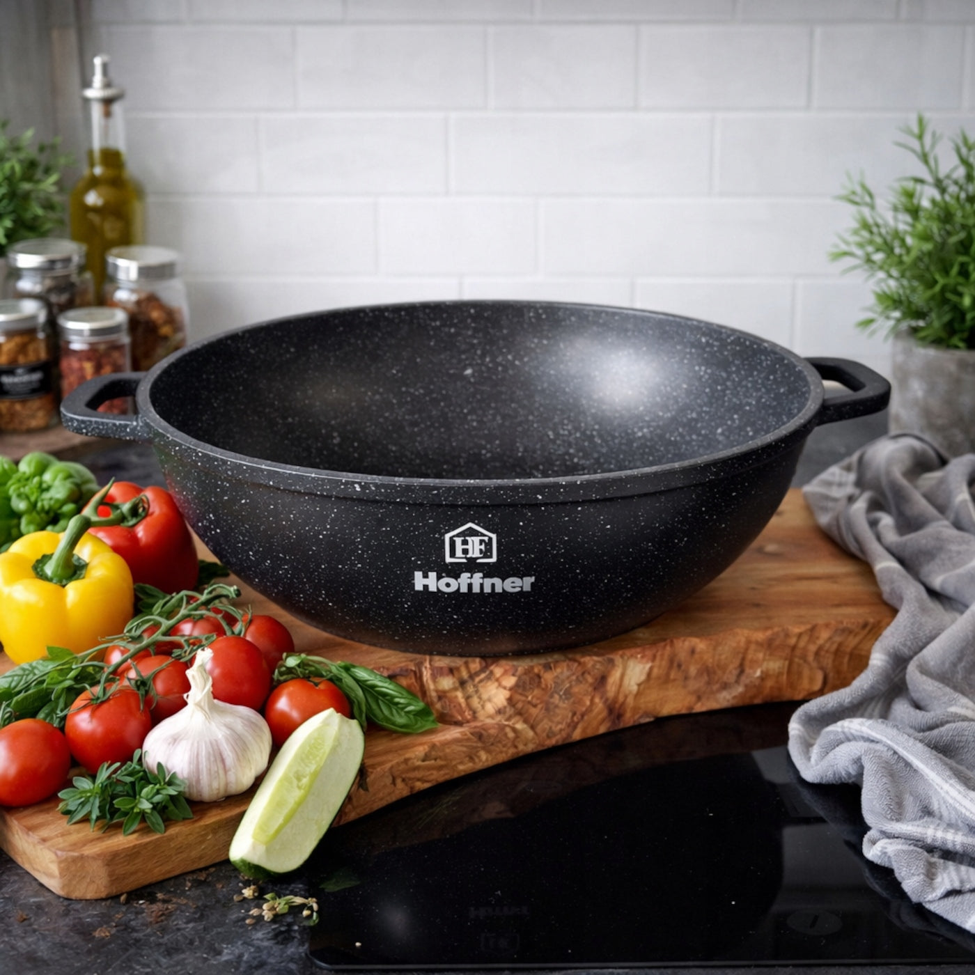 SET OF POTS INDUCTION SET GAS POTS MARBLE PAN LID 17EL Packaging status original
