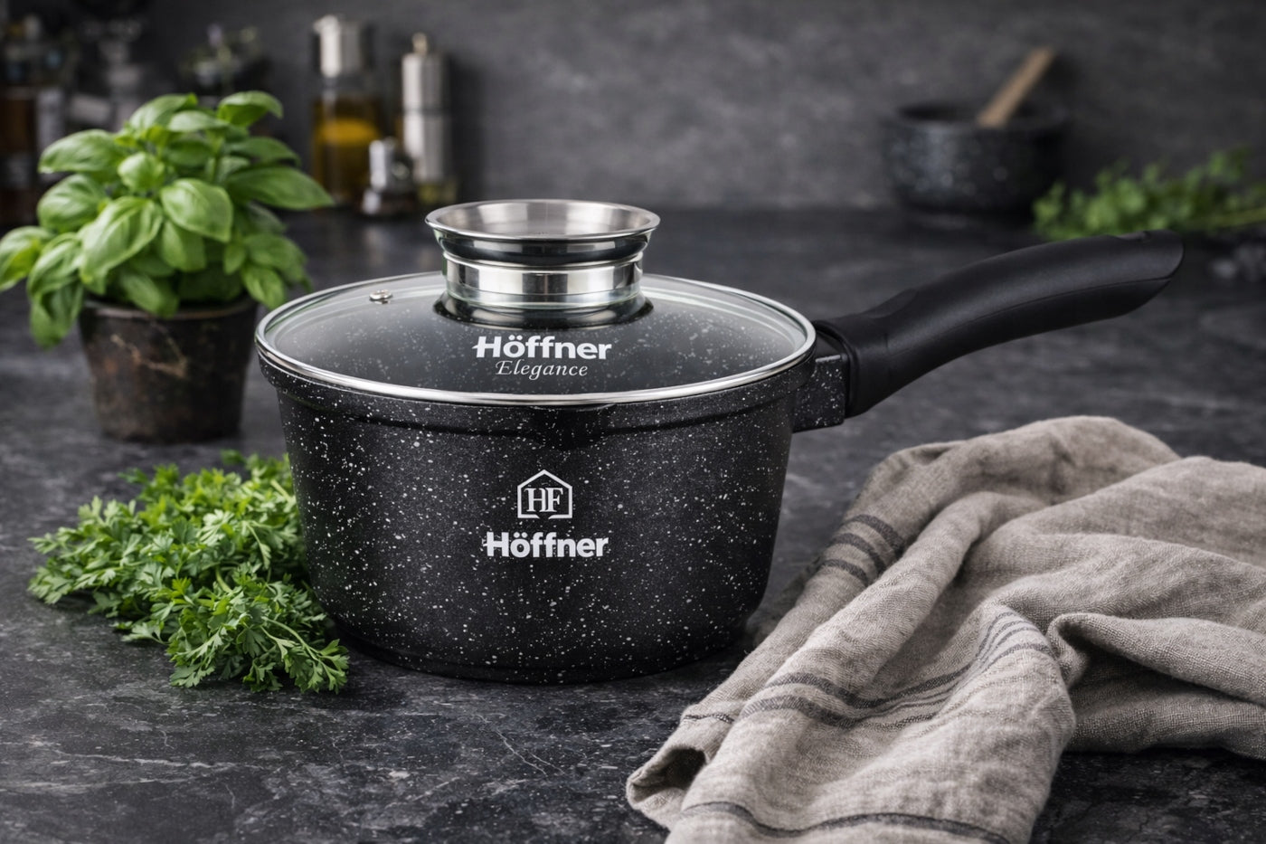SET OF POTS INDUCTION SET GAS POTS MARBLE SAUCEPAN LIDS 9 EL Material aluminum