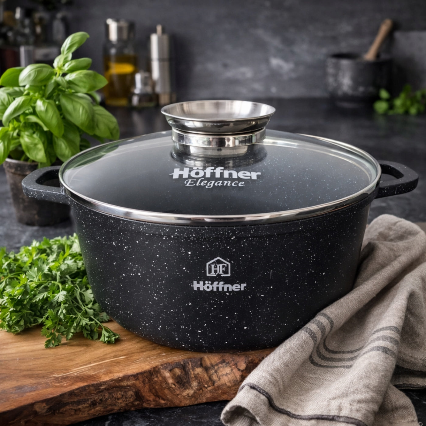 SET OF POTS INDUCTION SET GAS POTS MARBLE SAUCEPAN LIDS 9 EL Number of items in the set 9
