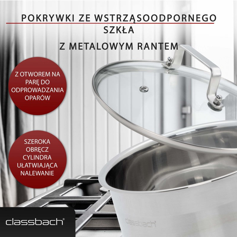 SET OF POTS INDUCTION SET OF STAINLESS STEEL POTS + LIDS 6 ELE Coating type steel