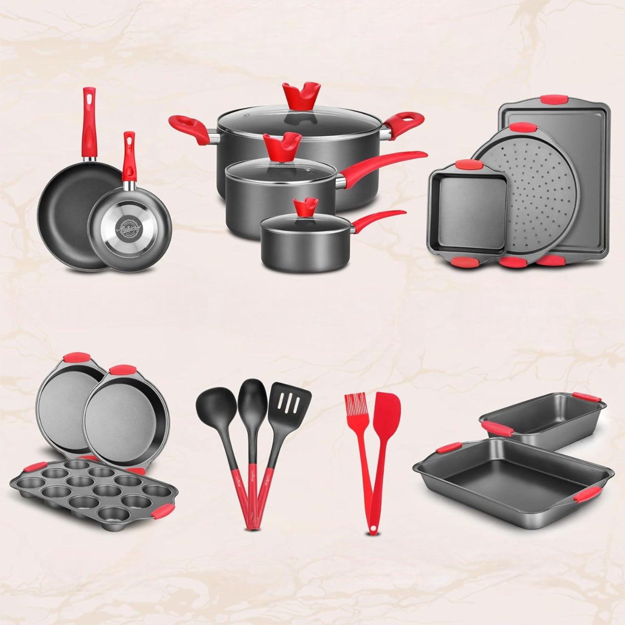 SET OF POTS KITCHEN UTENSILS POTS SHEET PANS 21 EL. Brand no brand