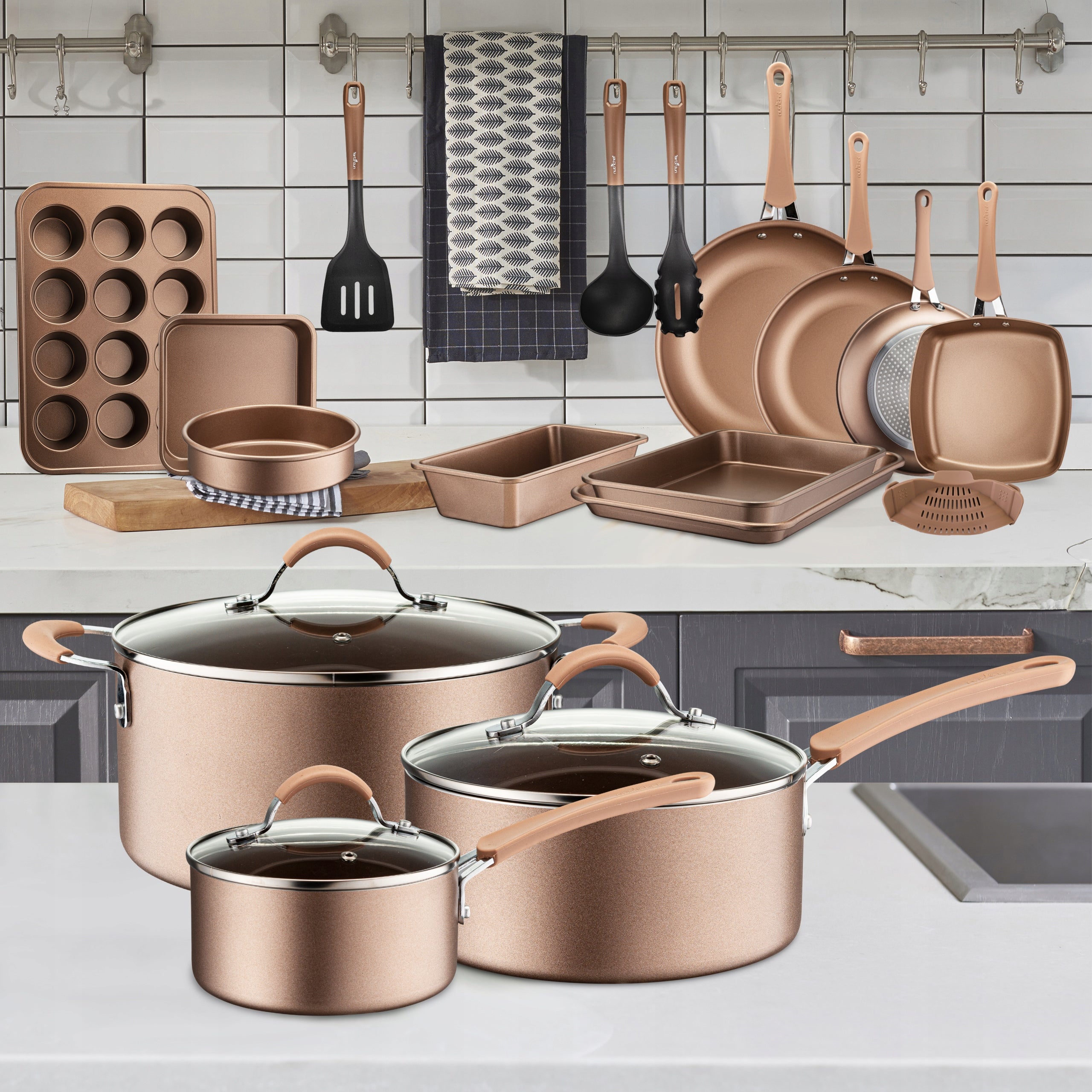 SET OF POTS LARGE 20 ELEMENTS INDUCTION SET OF PANS SHEET METAL NUTRICHEF Manufacturer code NCCW20S